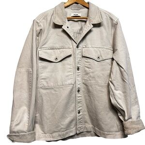 Buck Mason Tan Canvas Chore Coat XXL Corduroy Collar Cotton Jacket Utility